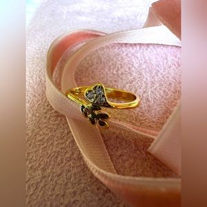 COPY - Flower and leaf ring - size 6